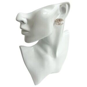 CHANEL Pink Logo Earrings